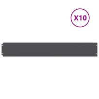 vidaXL vejos apvadai 10 vnt Antracitas šaltai valcuotas plienas