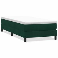vidaXL Box Spring Lova be čiužinio Tamsiai žalia 80x210 cm aksomas