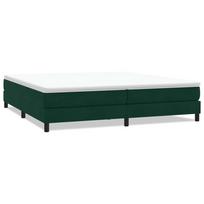 vidaXL Box Spring Lova be čiužinio Tamsiai žalia 200x210 cm aksomas