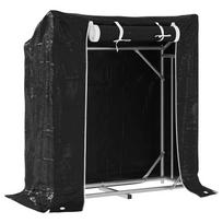 vidaXL Stovas malkoms su apdangalu nuo lietaus, 100,5x40,5x110,5cm