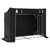 vidaXL Stovas malkoms su apdangalu nuo lietaus, 151x60,5x110,5cm