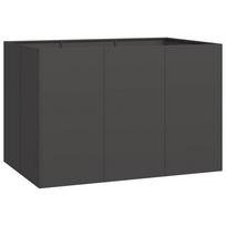 vidaXL Lovelis, juodos spalvos, 120x80x80cm, plienas