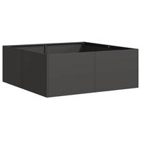 vidaXL Lovelis, juodos spalvos, 80x80x30cm, plienas