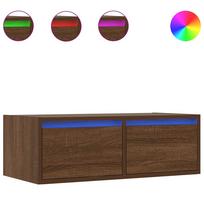 vidaXL Televizoriaus spintelė su LED, ruda ąžuolo, 75x35,5x25 cm