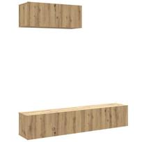vidaXL 3 dalių sieninis televizoriaus spintelės komplektas Artisan Oak