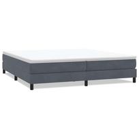 vidaXL Box Spring Lova be čiužinio Tamsiai pilka 200x220 cm aksomas