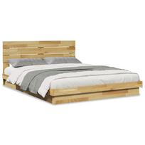 vidaXL lovos rėmas su galvūgaliu be čiužinio 160x200 cm ąžuolo masyvo