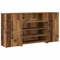 vidaXL Registratūra, medienos, 200x50x103,5 cm, apdirbta mediena
