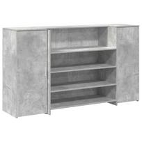 vidaXL Registratūra, betono pilkas, 180x50x103,5 cm, apdirbta mediena