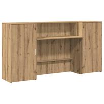 vidaXL Registratūra, artisano, 200x50x103,5 cm, apdirbta mediena