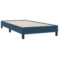 vidaXL Lovos rėmas be čiužinio Tamsiai mėlynas 90x210 cm aksomas