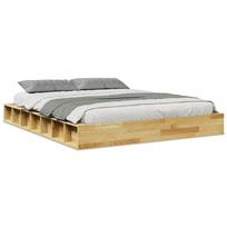 vidaXL Lovos rėmas be čiužinio 150x200 cm ąžuolo masyvo