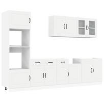 vidaXL Virtuvinių spintelių komplektas, 7 dalių, Kalmar, balta