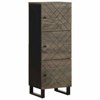 vidaXL Komoda, juodos spalvos, 40x33x110cm, mango medienos masyvas