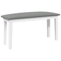 vidaXL Suoliukas 90 cm Balta medžio masyvo guma