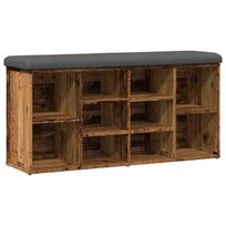 vidaXL batų suoliukas Old Wood 102x32x50 cm Inžinierinė mediena