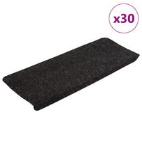 vidaXL Lipnūs laiptų kilimėliai, 30vnt., antracitas, 65x24,5x3,5cm