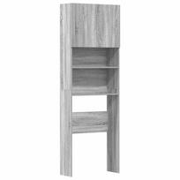 vidaXL skalbimo mašinos spintelė pilka Sonoma 64x24x190 cm