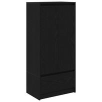 vidaXL Spintelė su stalčiumi, juodas ąžuolas 55,5x34x119,5 cm, mediena