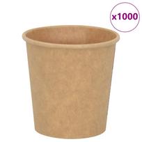 vidaXL Popieriniai kavos puodeliai 1000 vnt 4oz 100ml Ruda