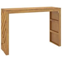 vidaXL konsolinis stalas 110x35x75 cm medžio masyvo tiko