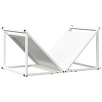 vidaXL Stovas malkoms, balta, 70x43x34,5 cm, šaltai valcuotas plienas