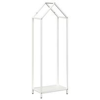 vidaXL Malkų lentyna Balta 40x25x120 cm Šaltai valcuotas plienas