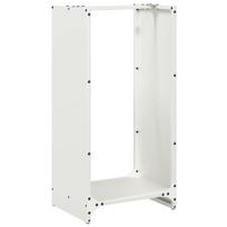 vidaXL Stovas malkoms, balta, 40x30x80 cm, šaltai valcuotas plienas