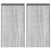 vidaXL Virvelinės užuolaidos, 2 vnt., antracito spalvos, 140x250 cm