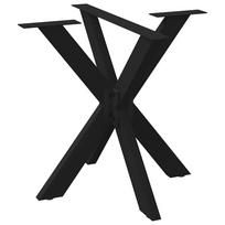 vidaXL Valgomojo stalo koja, voro formos, juoda, 85x85x(72-73) cm, plienas