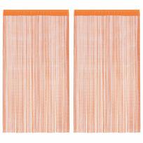 vidaXL Virvelinės užuolaidos, 2vnt., 140x250cm, oranžinės spalvos