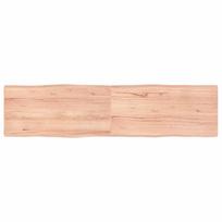 vidaXL Stalviršis, šviesiai rudas, 160x40x(2-4) cm, medienos masyvas