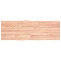 vidaXL Stalviršis, šviesiai rudas, 120x40x(2-4) cm, medienos masyvas