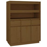 vidaXL Komoda, medaus ruda, 89x40x116,5cm, pušies medienos masyvas