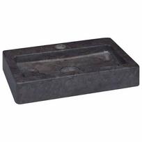 vidaXL Sieninis praustuvas, juodas, 38x24x6,5cm, marmuras