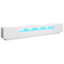 vidaXL Televizoriaus spintelė su LED apšvietimu, balta, 260x35x40cm