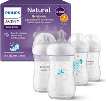 PHILIPS AVENT NATURAL RESPONSE BUTELIUKŲ RINKINYS SCY903, 260 ML, 1 MĖN.+, 4 VNT., OCEAN
