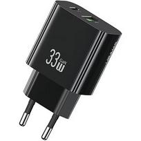 USAMS Charger T65 33W 1xUSB-C 1xUSB-A fast charging USA001633