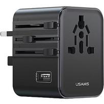 USAMS Travel adapter 17W US/AU/EU/UK black USA001589