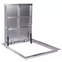 90 × 70P - Grindų liukas po plytele Aliuminis