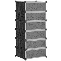Modulinė batų spinta Homcom 49x36,5x108cm., juodos spalvos