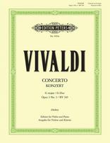 Konzert für Violine, Streicher und Basso continuo G-Dur op. 3 Nr. 3 RV 310 / PV 96: Ausgabe für Violine und Klavier