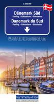 Kümmerly+Frey Regional-Strassenkarte Dänemark Süd 1:200.000: Mit Kolding, Kopenhagen und Bornholm. Inkl. Stadtpläne, Ortsverzeichnis und Reiseinformationen