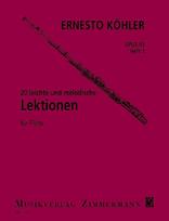 20 leichte und melodische Lektionen: in fortschreitender Schwierigkeit. Heft 1. op. 93. Flöte.