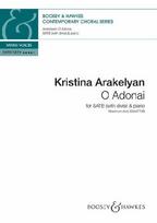 O Adonai: gemischter Chor (SATB divisi) und Klavier. Chorpartitur.