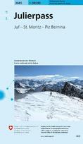268S Julierpass Schneesportkarte: Juf - St. Moritz - Piz Bernina