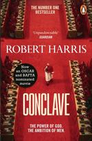 Conclave. Fim Tie-In: Now a major motion picture starring Ralph Fiennes, Stanley Tucci and Isabella Rossellini