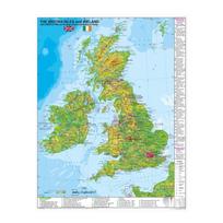The British Isles and Ireland with UNESCO World Heritage Sites and National Parks (engl.): Wandkarte/Poster