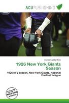 1926 New York Giants Season: 1926 NFL season, New York Giants, National Football League