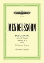Symphony Nr. 2 (Lobgesang) B-Dur op. 52: Eine Symphonie-Kantate / Klavierauszug